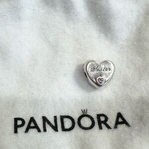 Pandora Sister heart charm